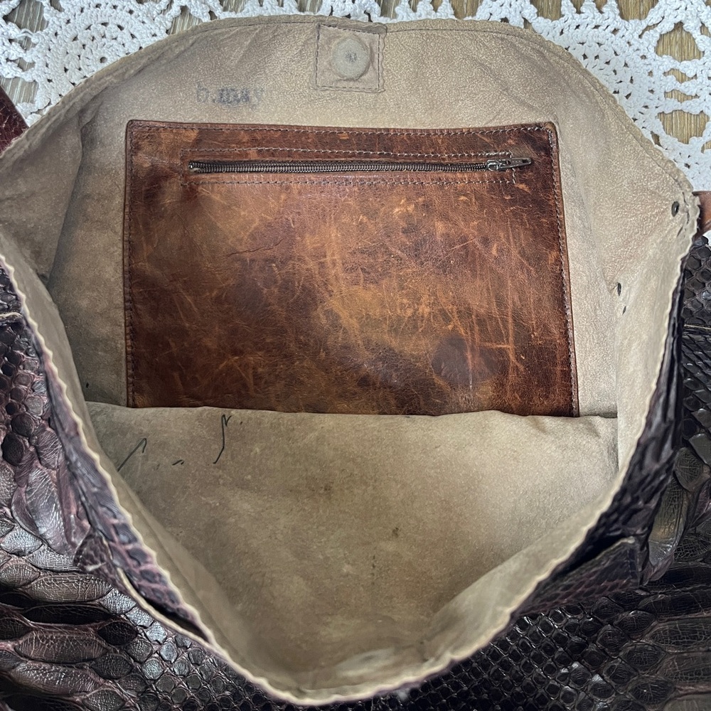 B.May Python Crossbody Messenger Bag - Picture 11 of 12